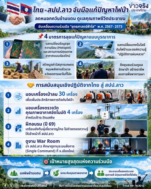 COFFEE BREAK : 🔥🌳ไทย-สปป.ลาว จับมือแก้ปัญหาไฟป่า🇹🇭🇱🇦